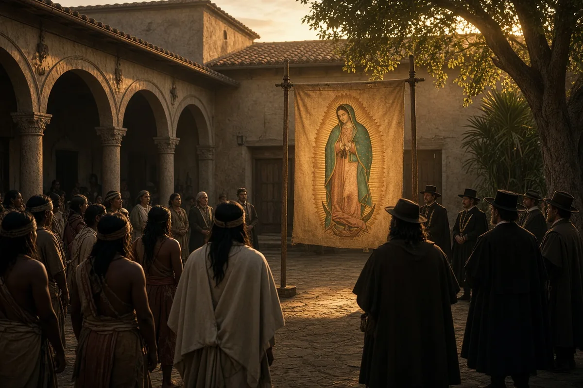 The image on the tilma was soon displayed publicly in Mexico City.