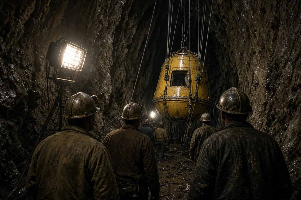 The specially designed rescue capsule, named Phoenix, was used to lift each miner one by one to the surface.