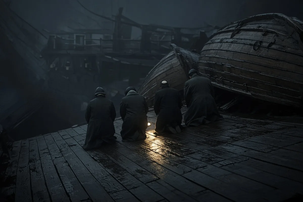 The four men prayed together as the vessel went down.