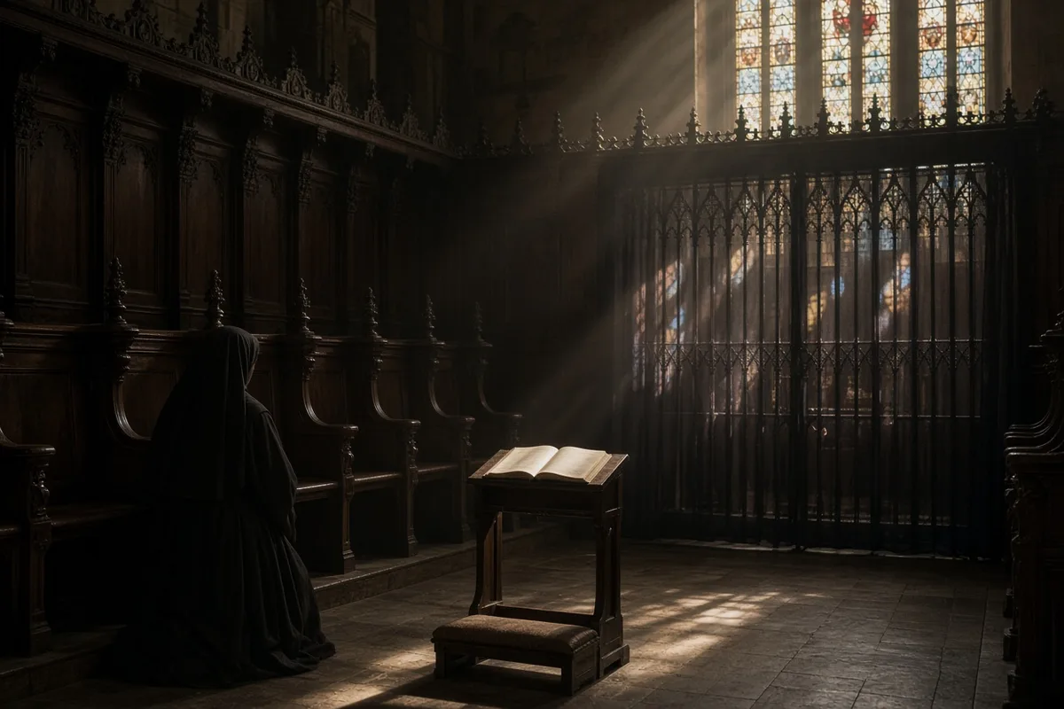 Thérèse joined the community for her first Divine Office behind the grille.