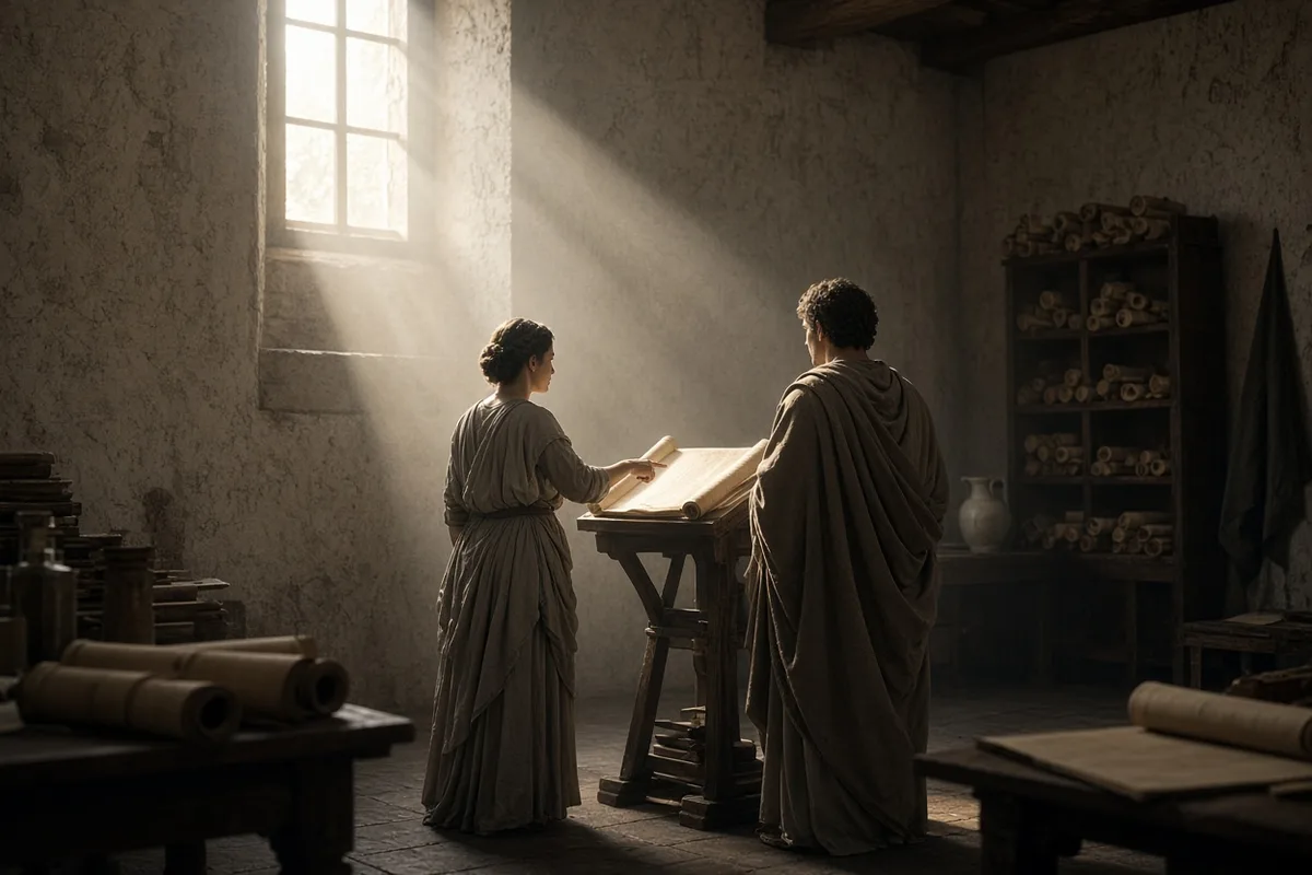 She convinced her brother Basil to support the conversion of the estate into a monastic community.