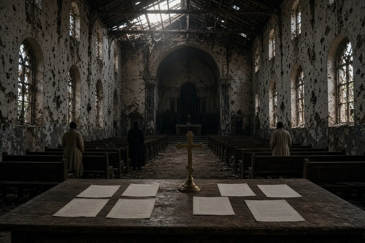 After the 1994 genocide, Catholic and Protestant leaders began meeting inside damaged churches to address their institutions' roles in the atrocities.