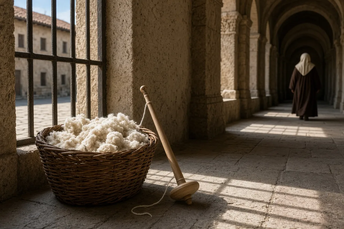Manual work such as spinning became mandatory to sustain the enclosed community without external income.