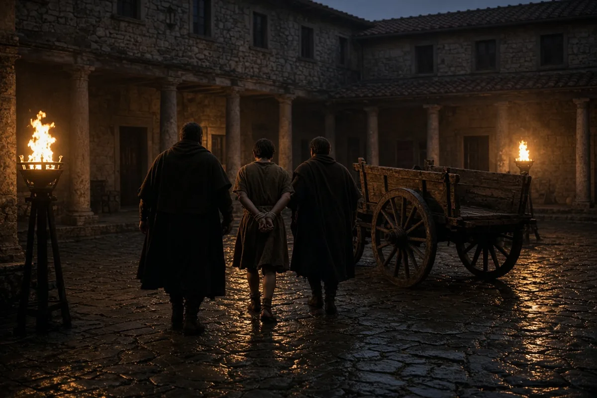 Patrick was captured at age sixteen during a raid on his family's estate in Roman Britain around 405.