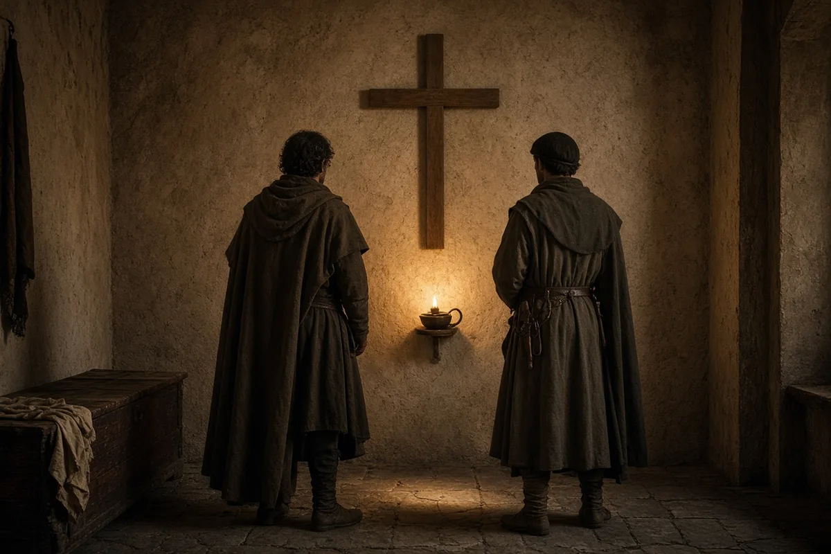 The former guard accepted her forgiveness in front of the congregation.