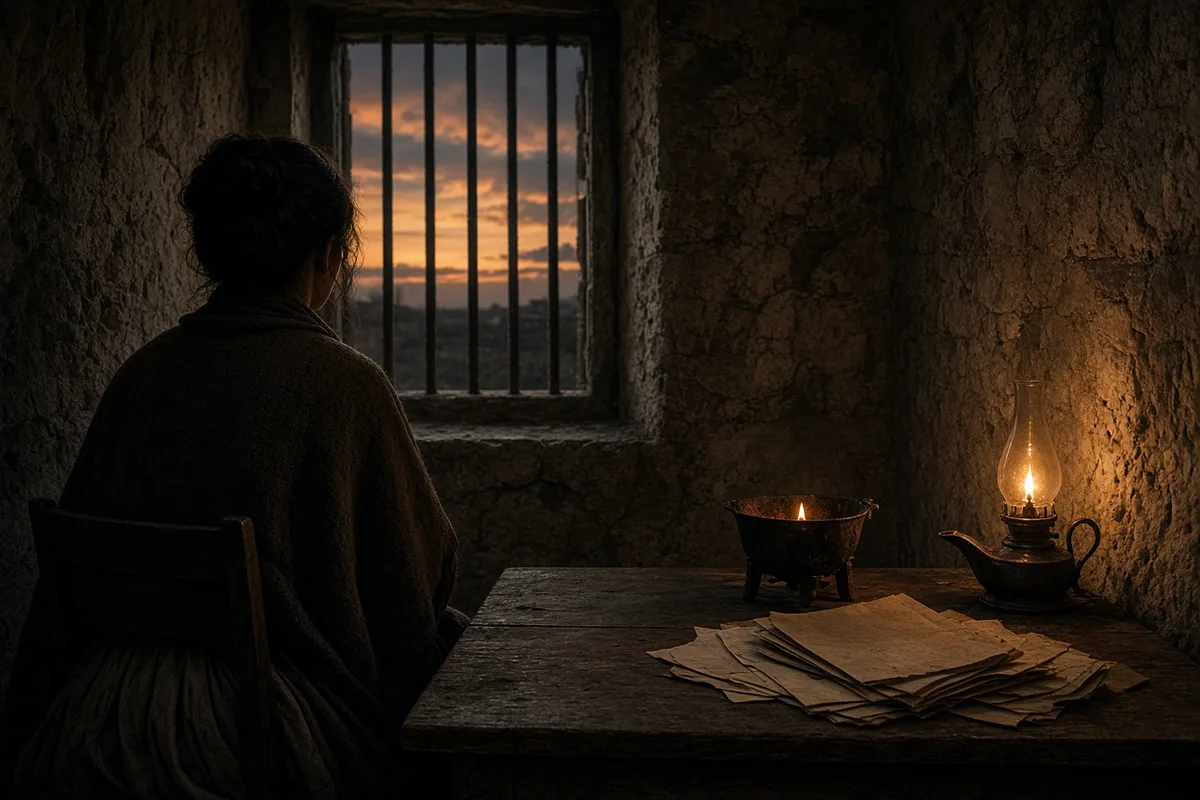 She burned several letters and keepsakes that had distracted her from prayer, marking the end of her former attachments.
