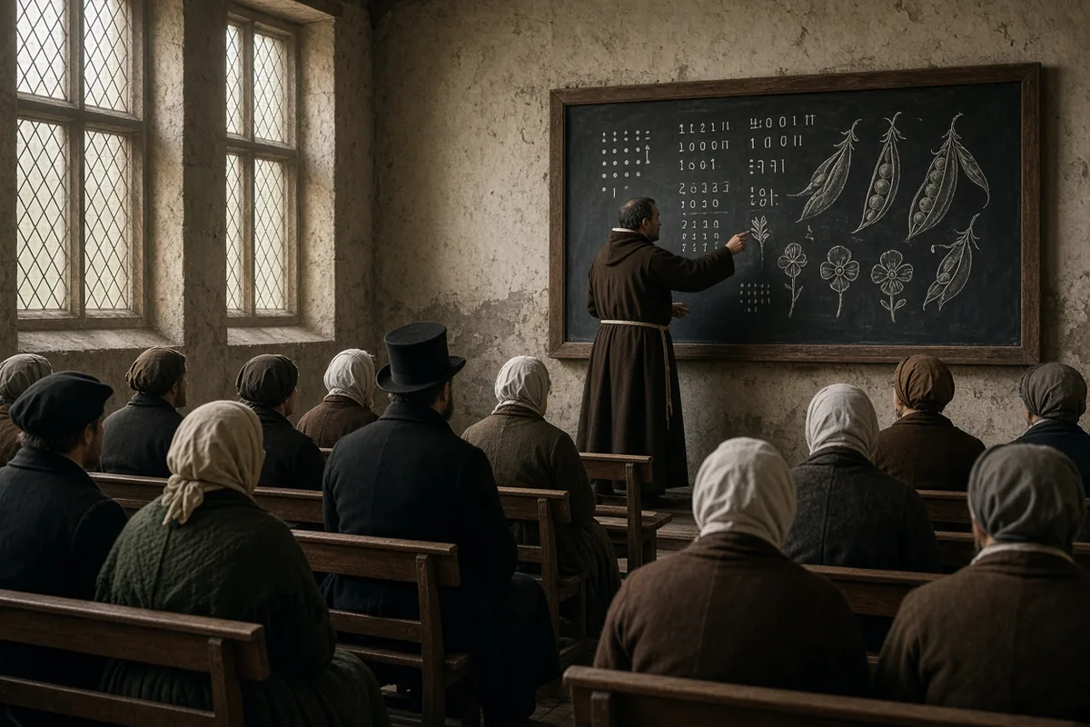 In 1865, Mendel presented his findings on heredity to the Natural History Society of Brno, but the significance of his work went largely unrecognized.