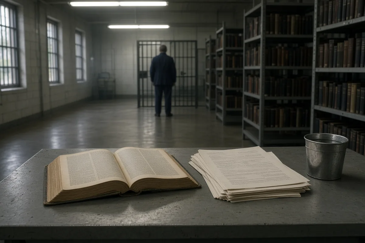 Cash studied the Bible amid the institutional setting of the prison library in 1968.