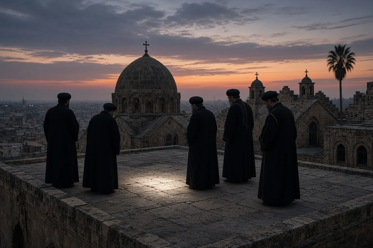 Representatives of the Coptic Church conducted on-site examinations of the roof and surrounding area.