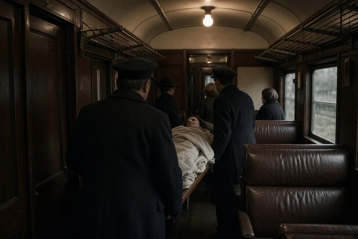 Jeanne Fretel was transported by train to Lourdes while critically ill.