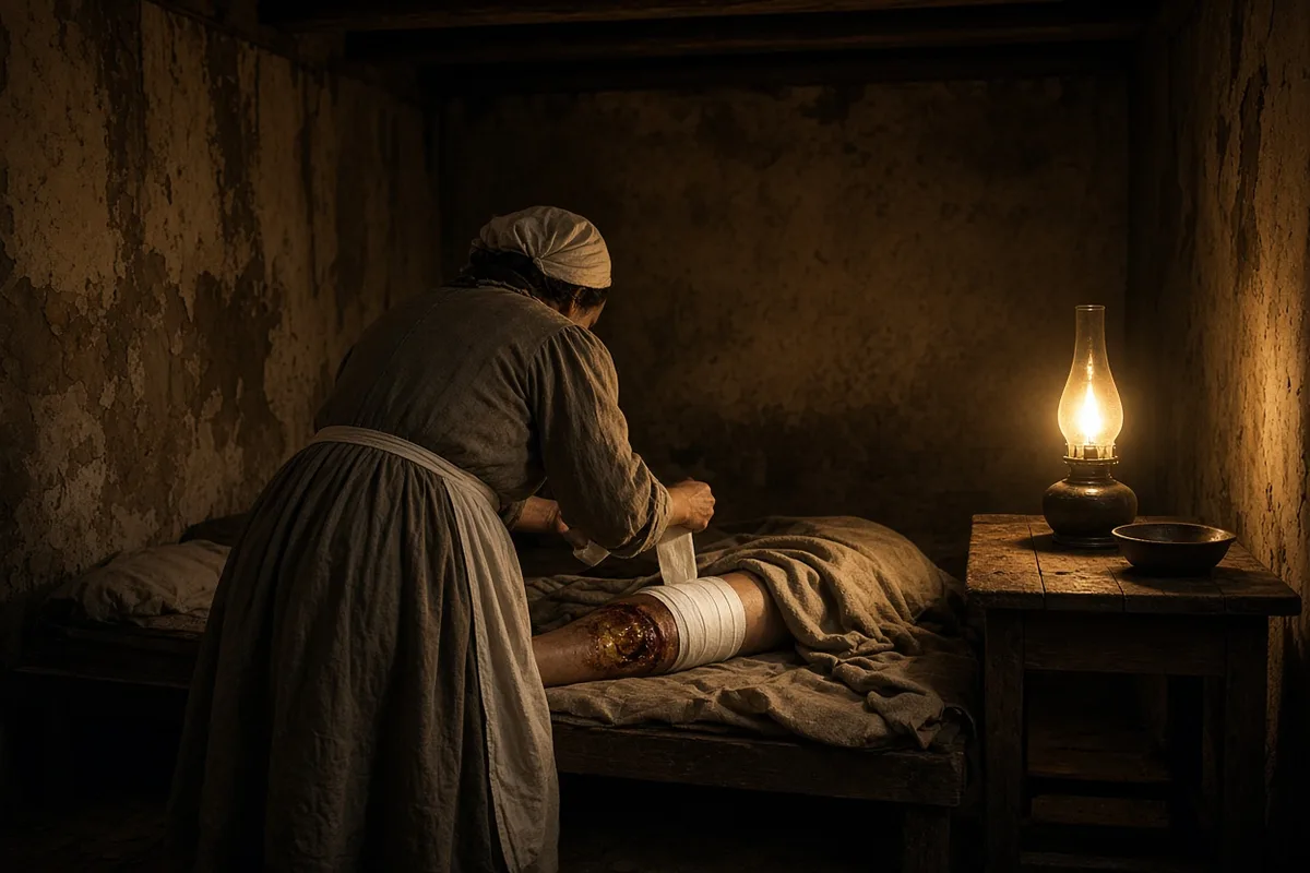 Elizabeth personally bandaged the wounds of patients at the hospital.