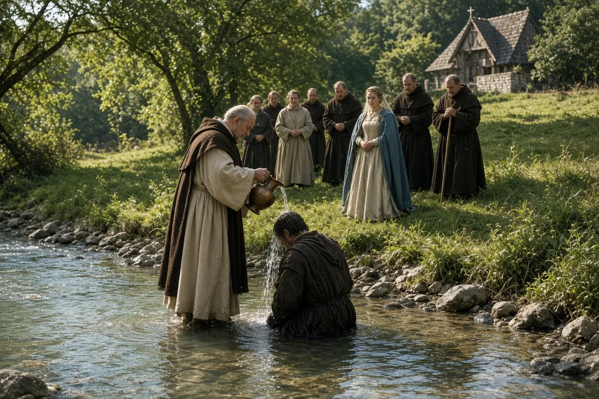 King Ethelbert became the first Anglo-Saxon ruler to accept baptism in 597.