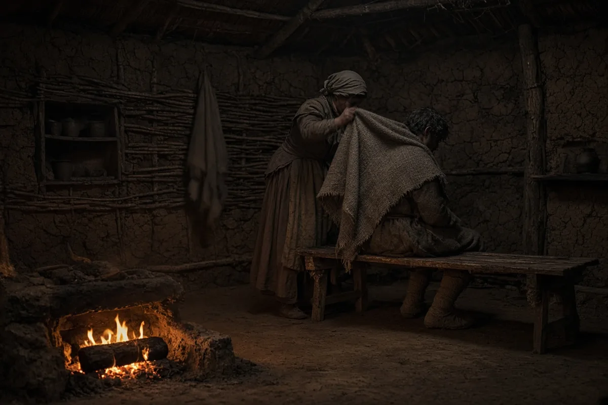 Bede's Life records Cuthbert's acts of providing warmth and shelter to the afflicted during epidemics.