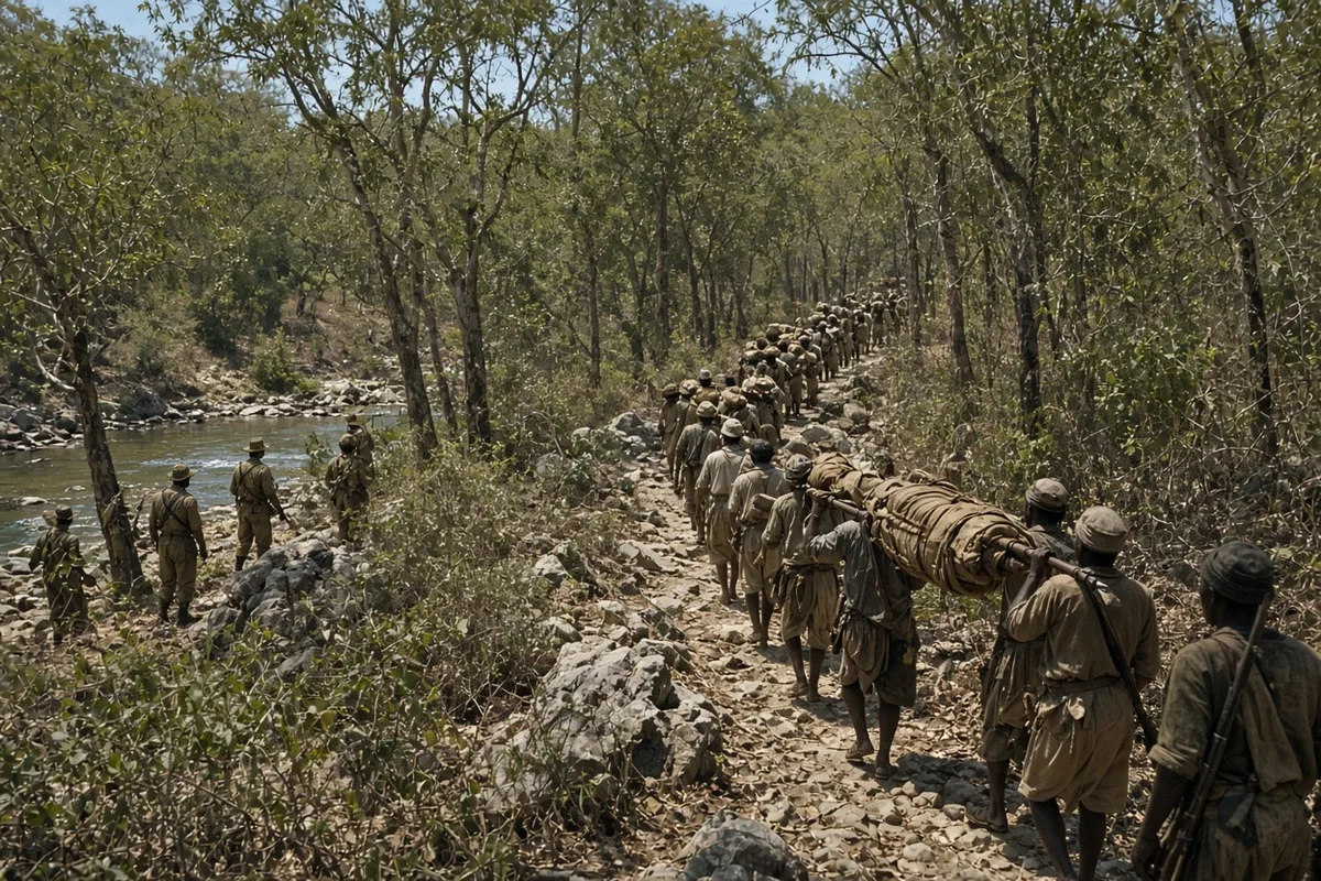 Chuma, Susi, and dozens of porters carried Livingstone's body over a thousand miles to the coast, facing disease, hostile territory, and exhaustion.