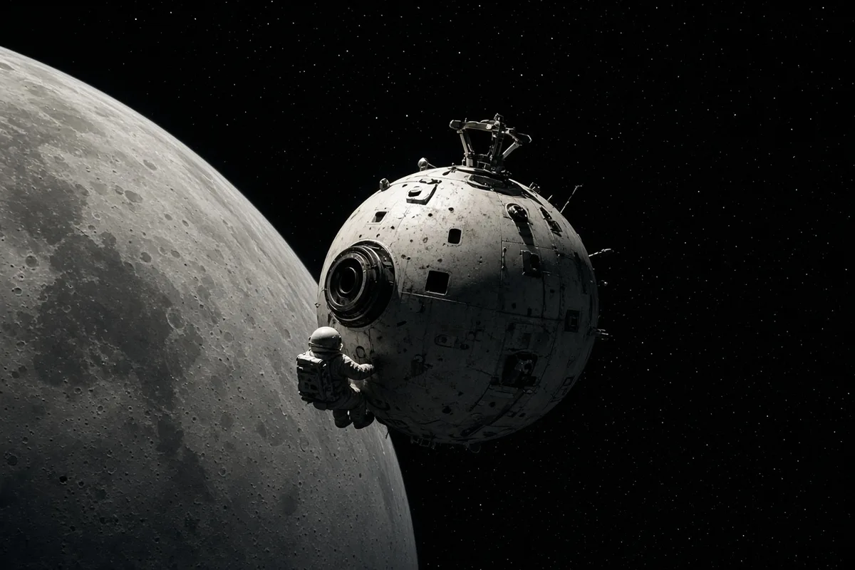 The broadcast occurred while Apollo 8 maintained a 69-mile lunar orbit.