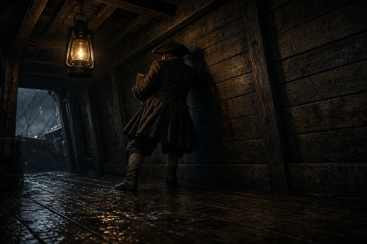 A violent storm struck the vessel and intensified Newton's reading of the Imitation.