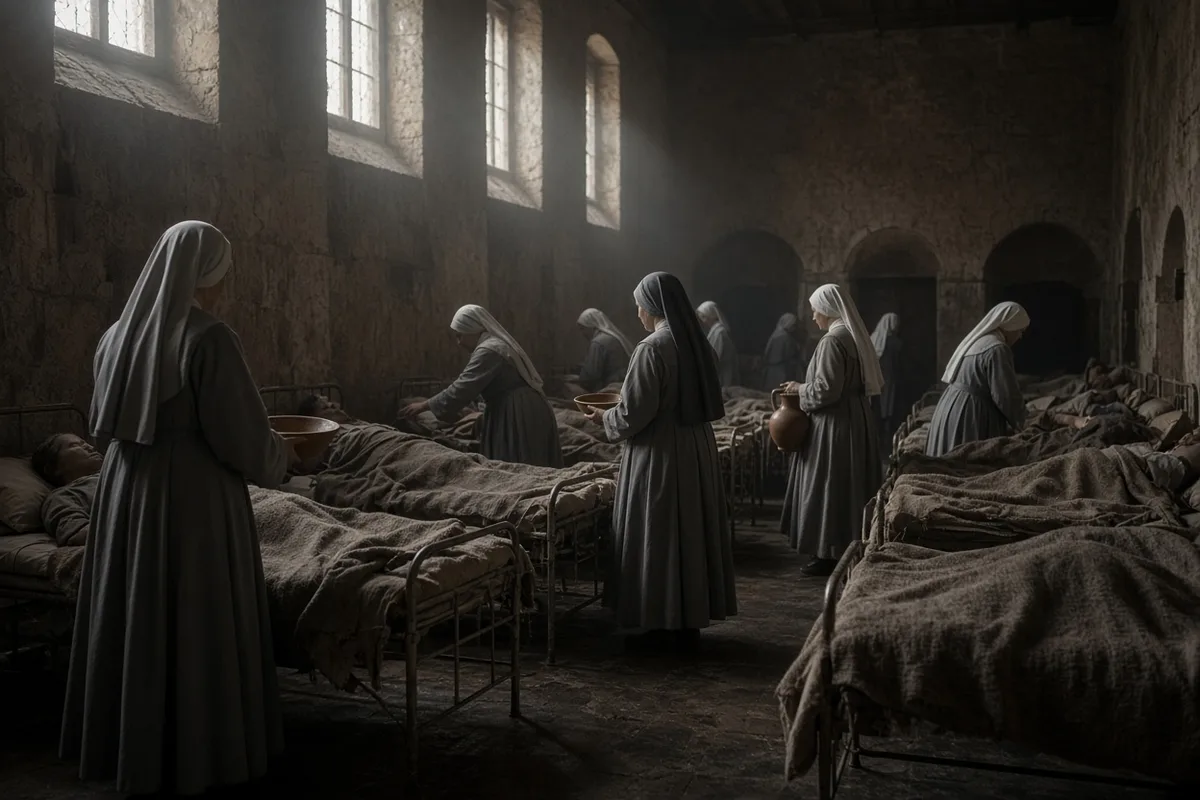 Daughters of Charity nursed the sick in hospitals and homes throughout France.