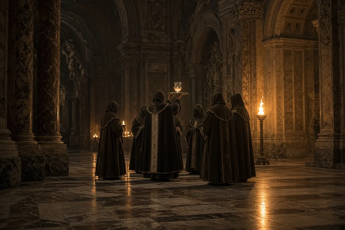 The liquefied blood was presented for public veneration by clergy and witnesses.