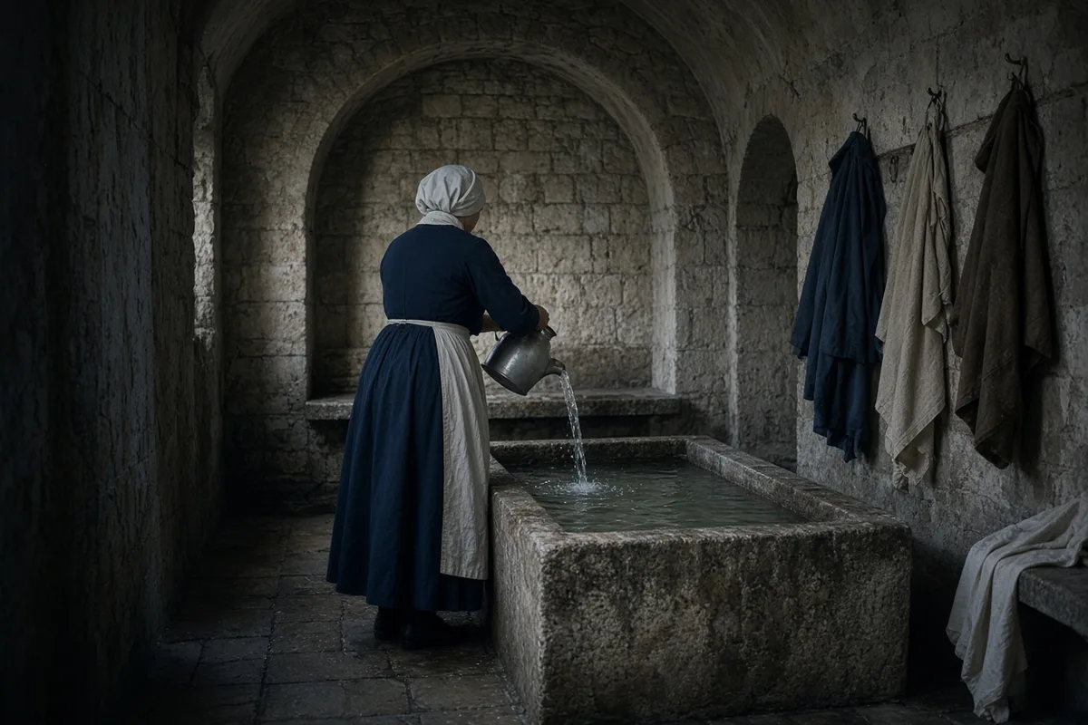 The daughter was immersed in the waters of the Lourdes spring during the pilgrimage.