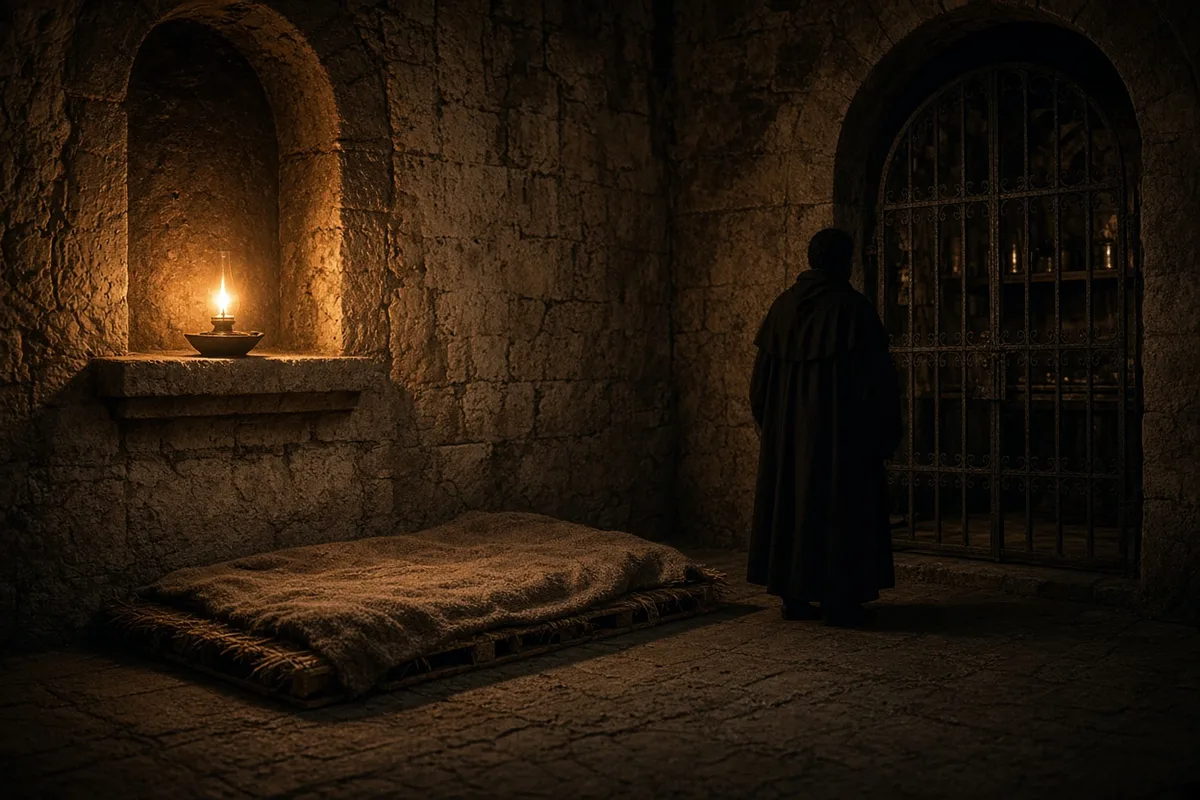 Pellicer fell asleep on a pallet inside the shrine after his prayers.