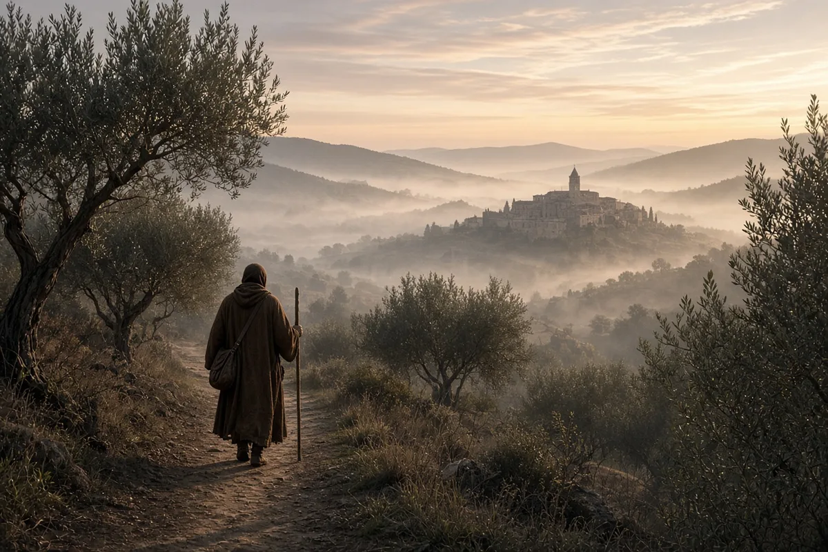 In 1206 Dominic traveled through Languedoc to preach against Cathar teachings.