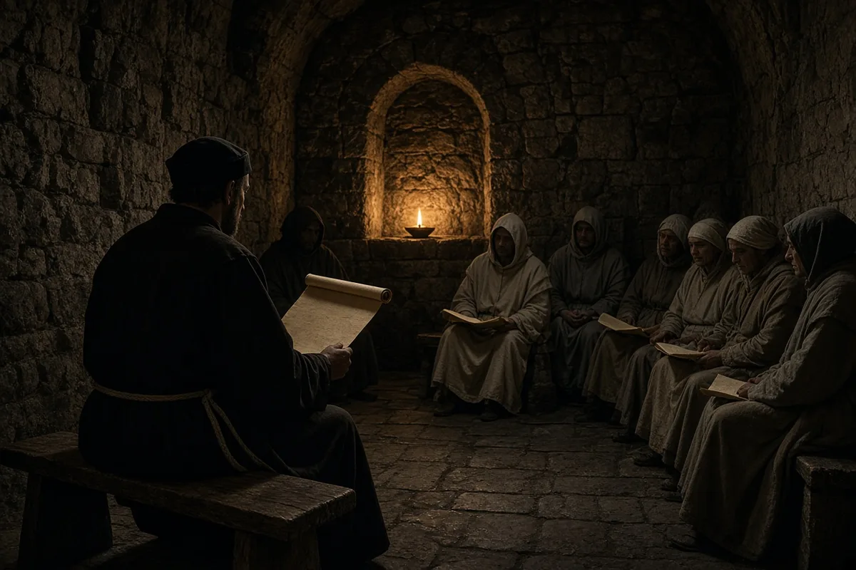 Dominic engaged Cathars in peaceful public debates throughout the region.