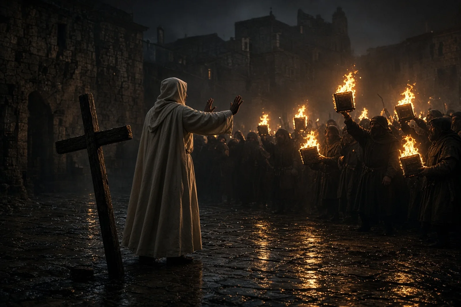 St. Dominic Preaches Against Heresy Peacefully