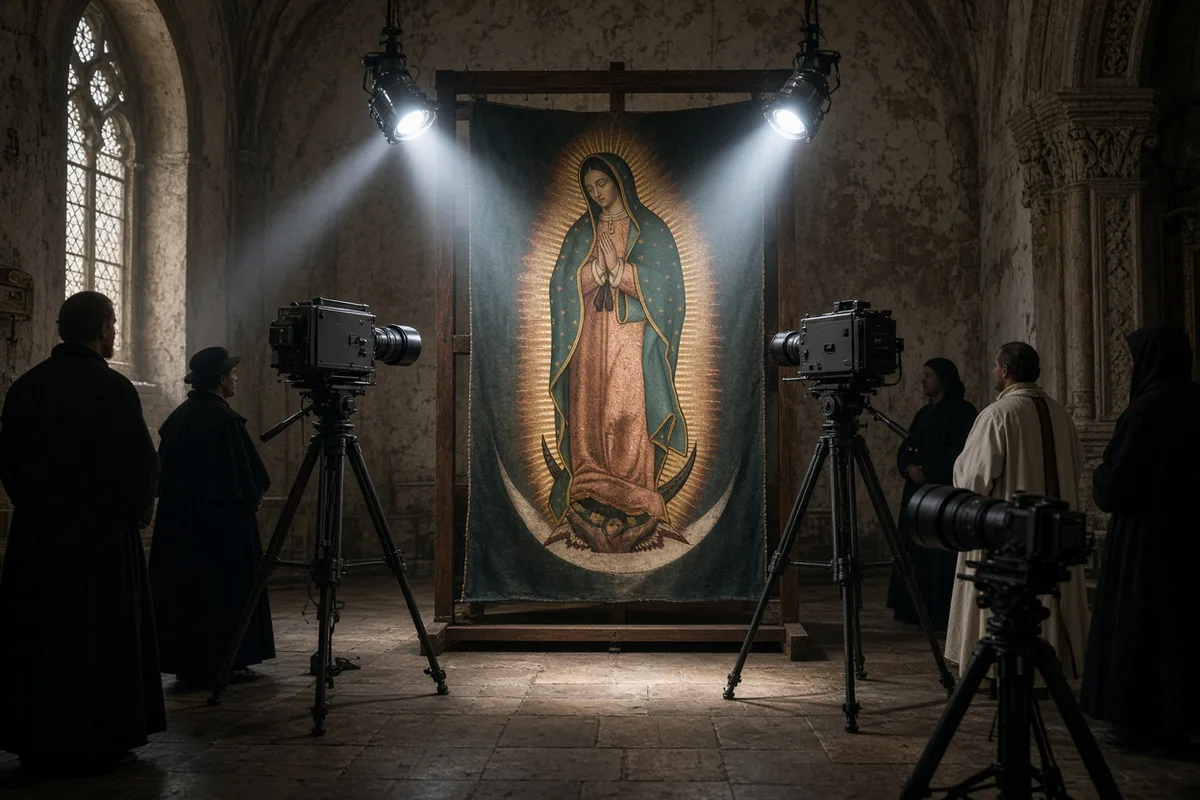 Infrared imaging equipment was used to analyze the surface of the Tilma of Guadalupe in 1979.