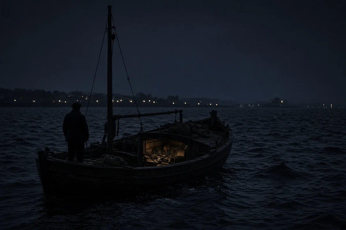 Fishermen navigated darkened boats across the strait to evade German patrols.