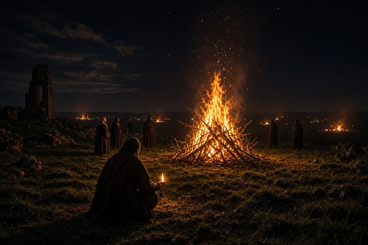 Patrick’s lighting of the Paschal fire on Slane symbolized the triumph of Christianity over older Irish religious practices.