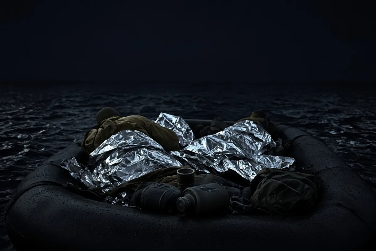 Extreme dehydration set in rapidly due to the lack of water and exposure to the elements in the open raft.