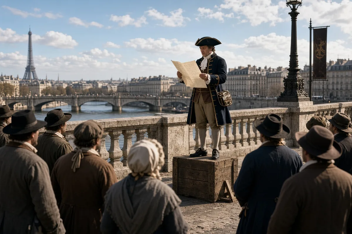 Public readings of the edict were held in major cities to announce the end of the Wars of Religion.