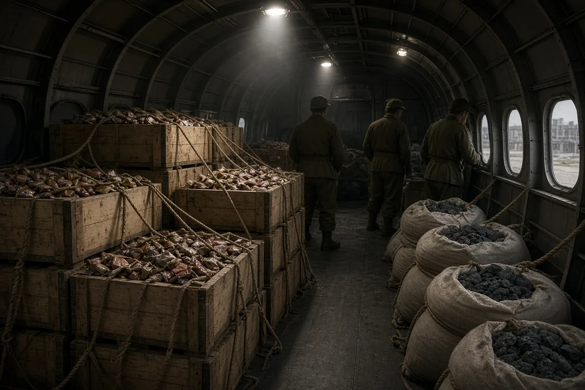 Candy bundles were loaded onto Air Force transport planes alongside standard relief supplies.