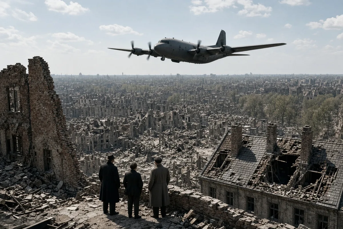 Allied aircraft flew continuous low-level routes into Berlin throughout the 1948 airlift.