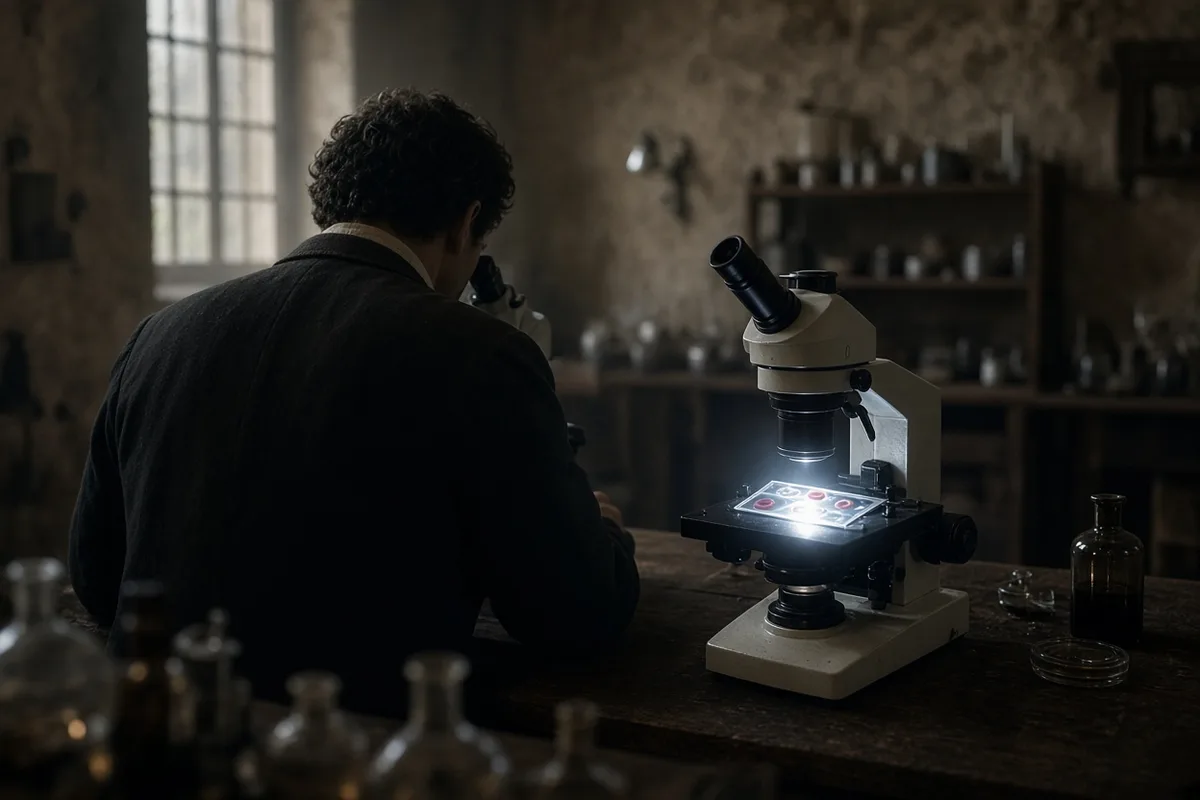 The examination revealed human blood containing living tissue.