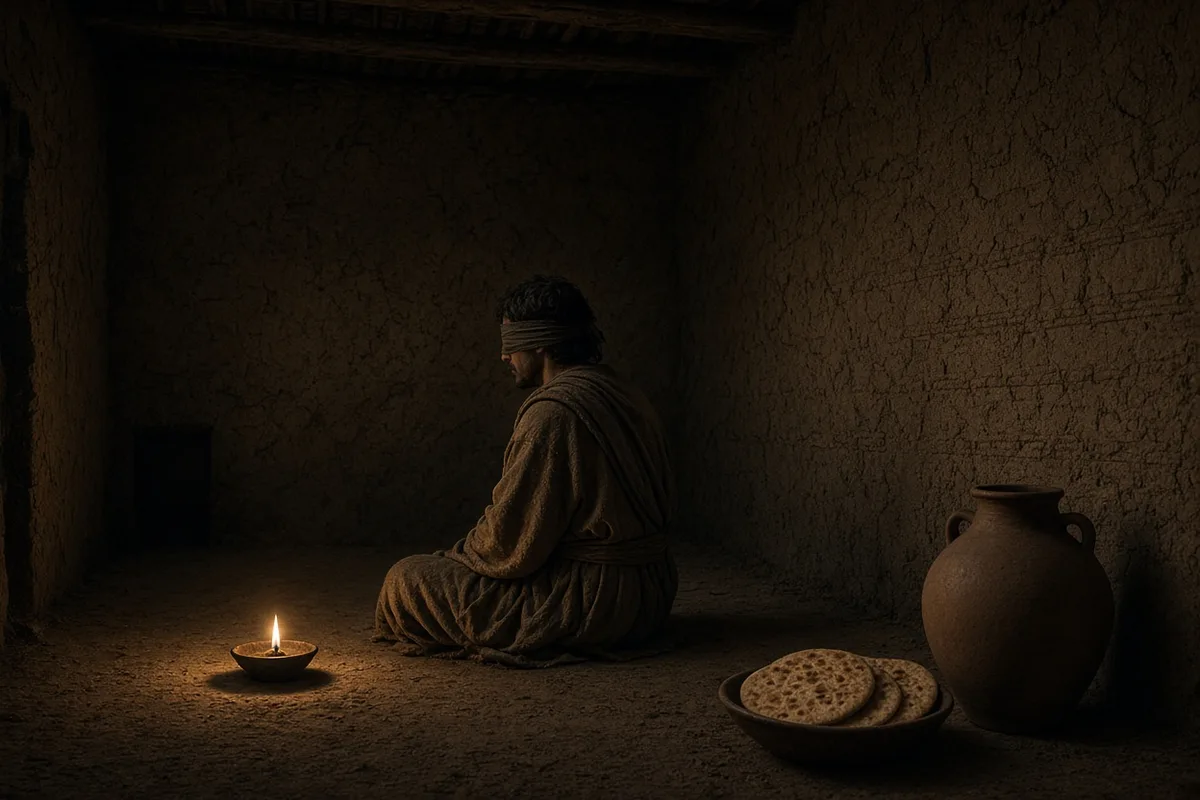 Blinded for three days, Saul neither ate nor drank while awaiting further instruction.