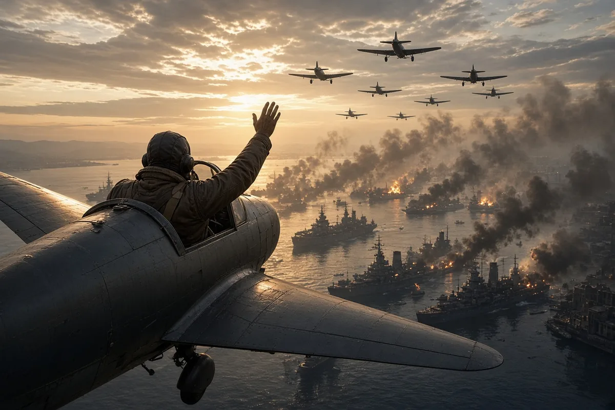 On December 7, 1941, Mitsuo Fuchida commanded the first wave of Japanese aircraft in the surprise attack on Pearl Harbor.