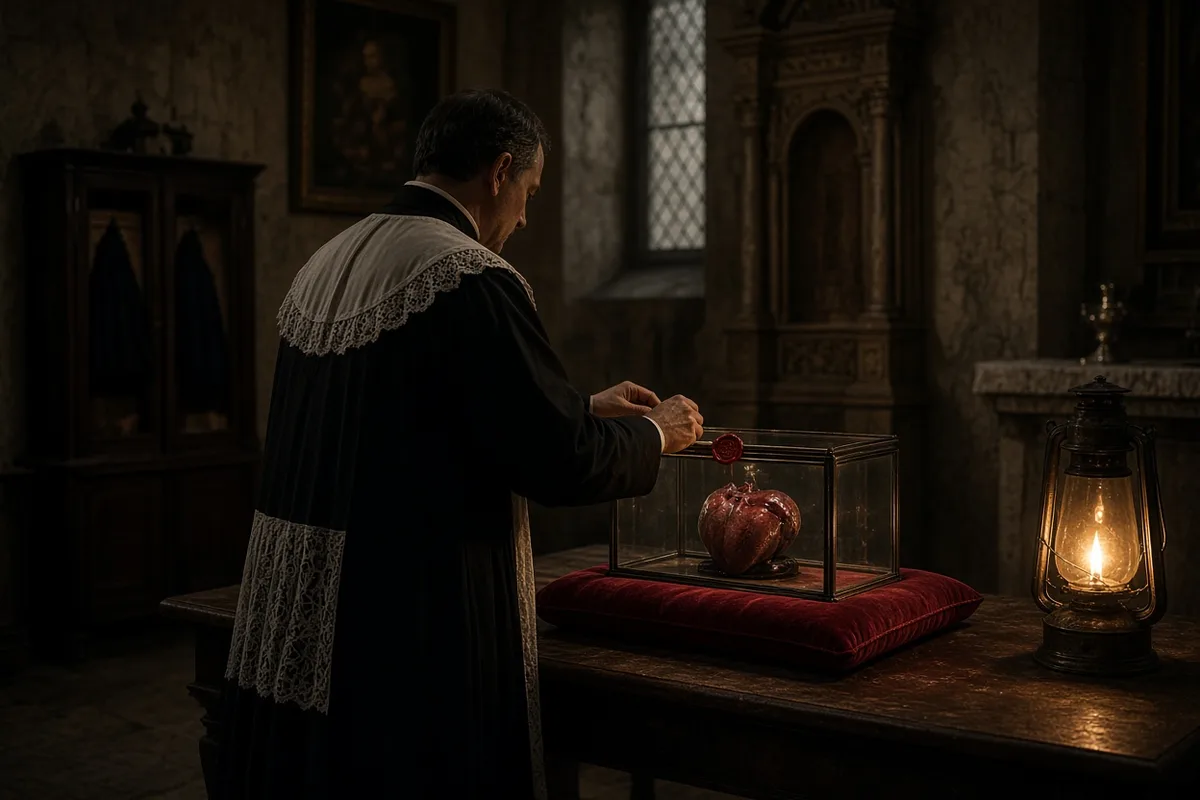 The heart was placed in a separate reliquary for preservation.