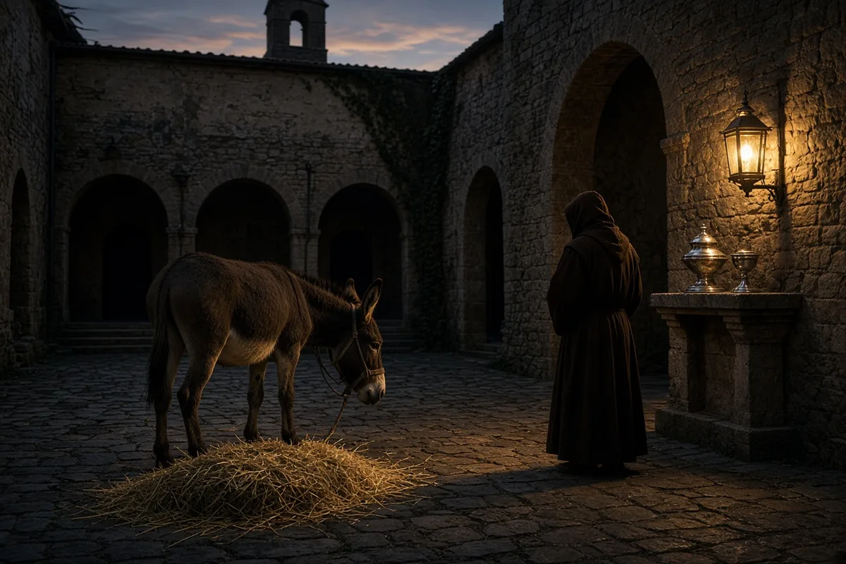 Instead of eating the offered hay, the mule knelt before the Blessed Sacrament.