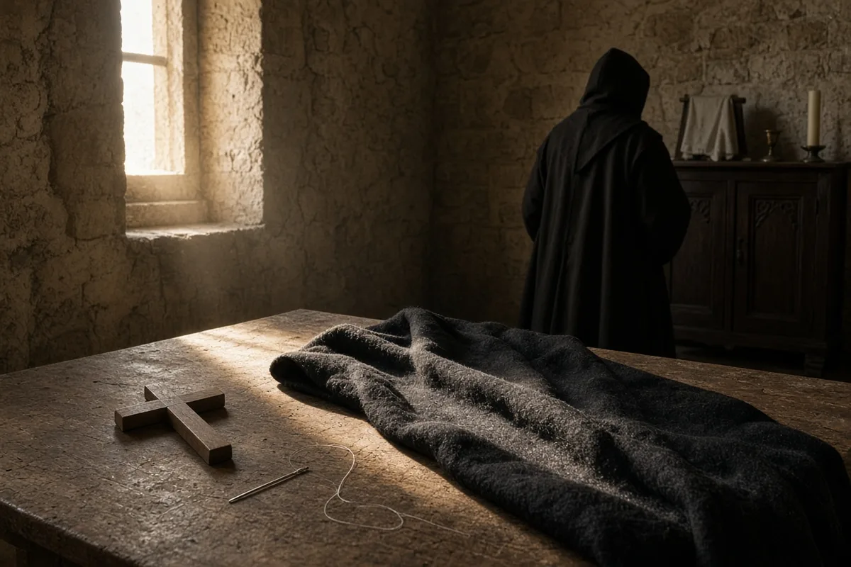 The distinctive Passionist habit, marked by the emblem of the Passion, was adopted for the new community.