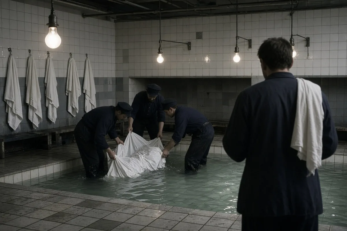 Bély underwent the ritual immersion in the Lourdes waters.
