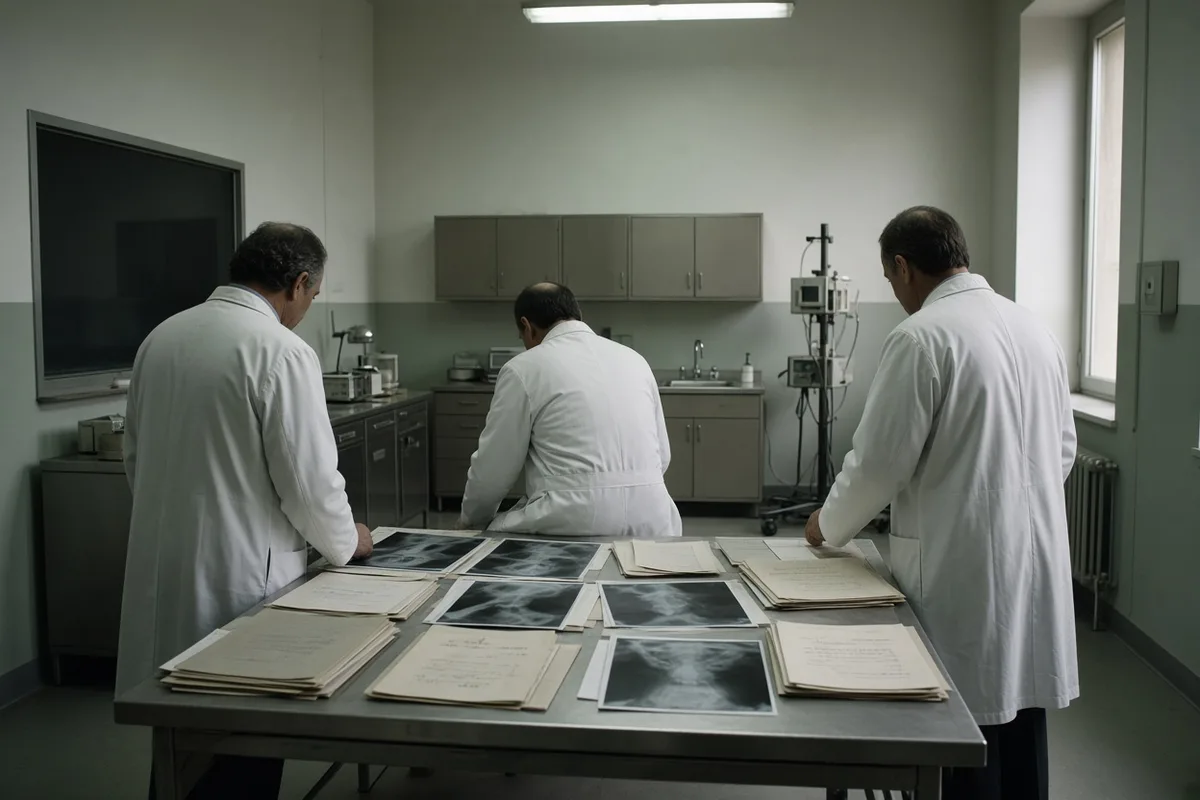 Medical examiners documented Bély's condition before and after his visit.