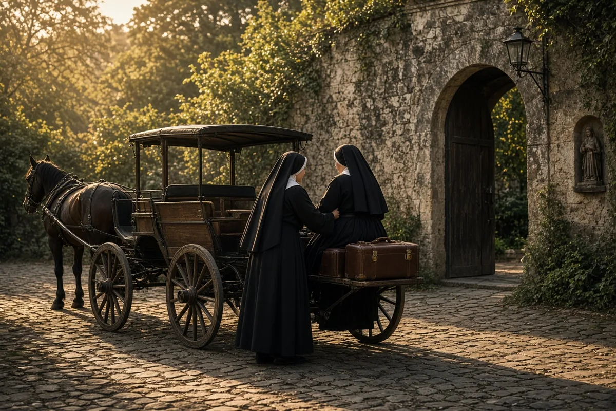 Sister Mary departed on pilgrimage following medical examination.