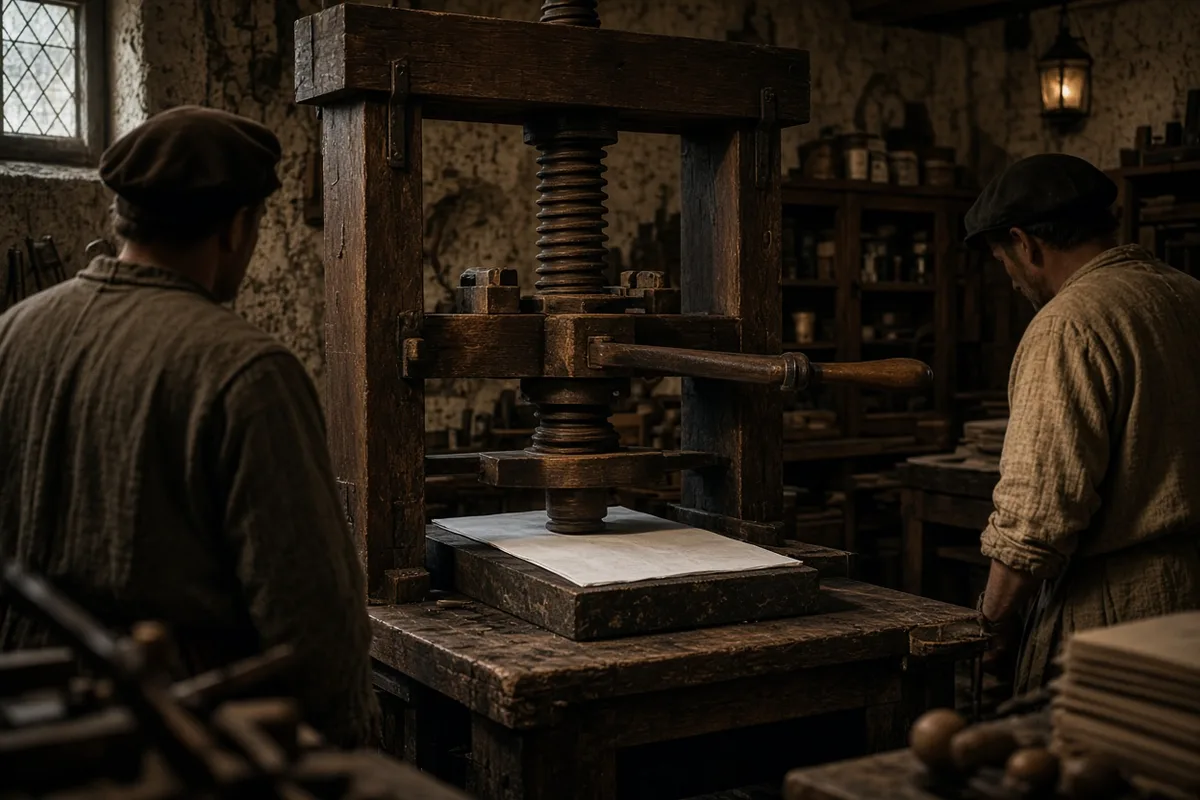 The Enquiry was printed on a hand-operated press in 1792, producing the initial run of pamphlets.