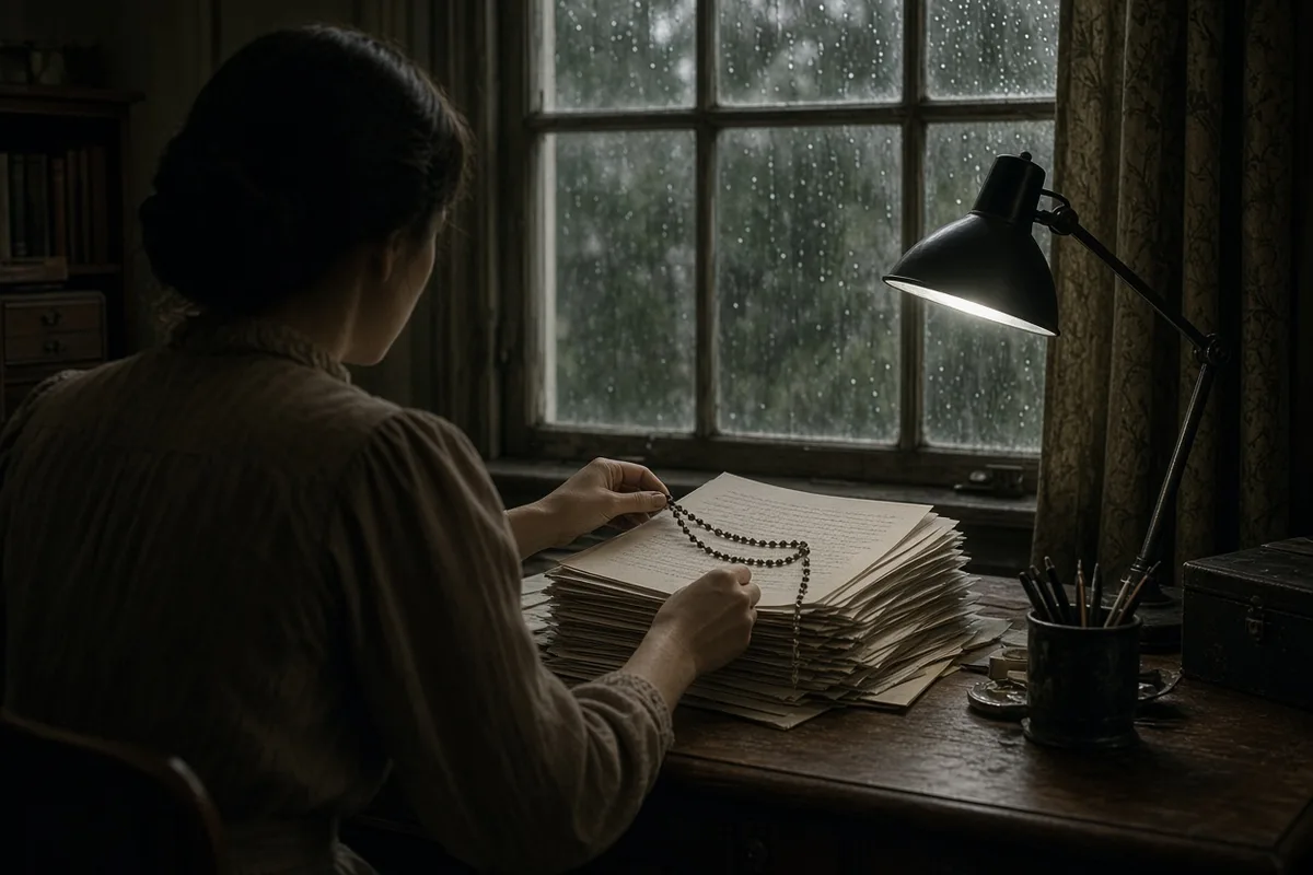 Rice detailed how prayer and devotional objects reentered her daily life during this period.