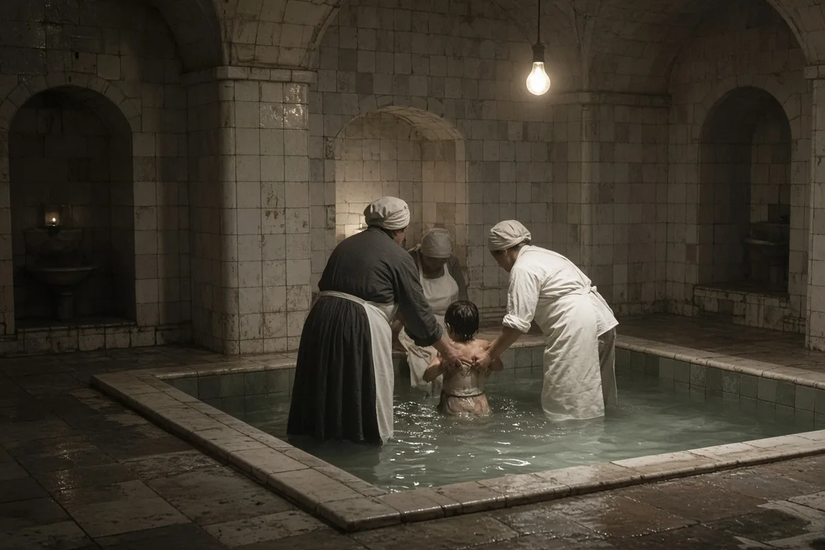 Francis Pascal was immersed in the Lourdes baths during his pilgrimage.