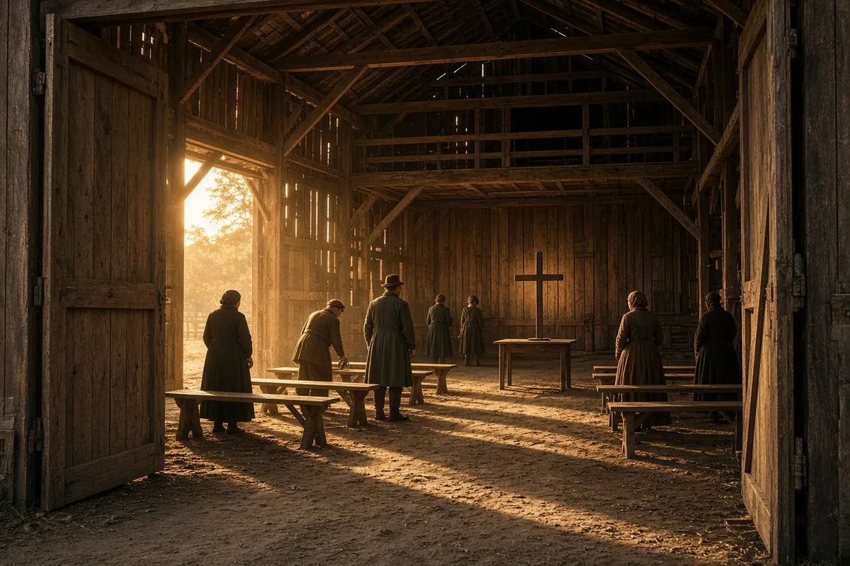 The settlers began regular gatherings that emphasized prayer and unity on the estate.
