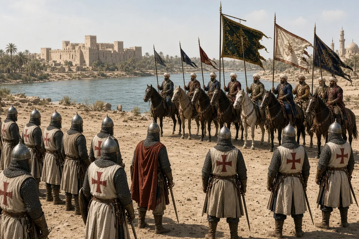 During the Seventh Crusade in 1250, King Louis IX was captured by Egyptian forces following the Battle of Fariskur.
