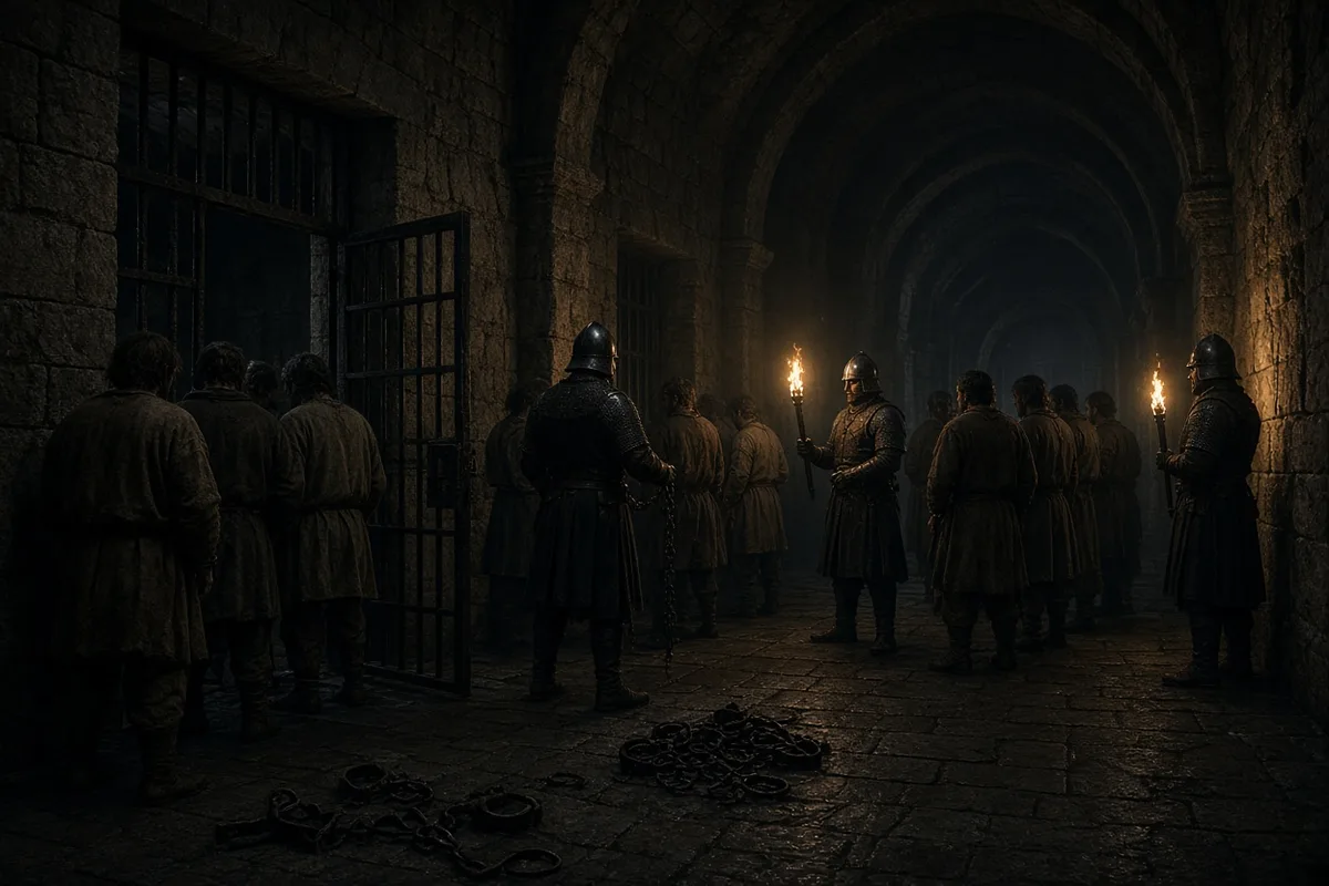 Thousands of Christian captives were freed after the ransom arranged by Louis IX took effect in Egypt during 1250.