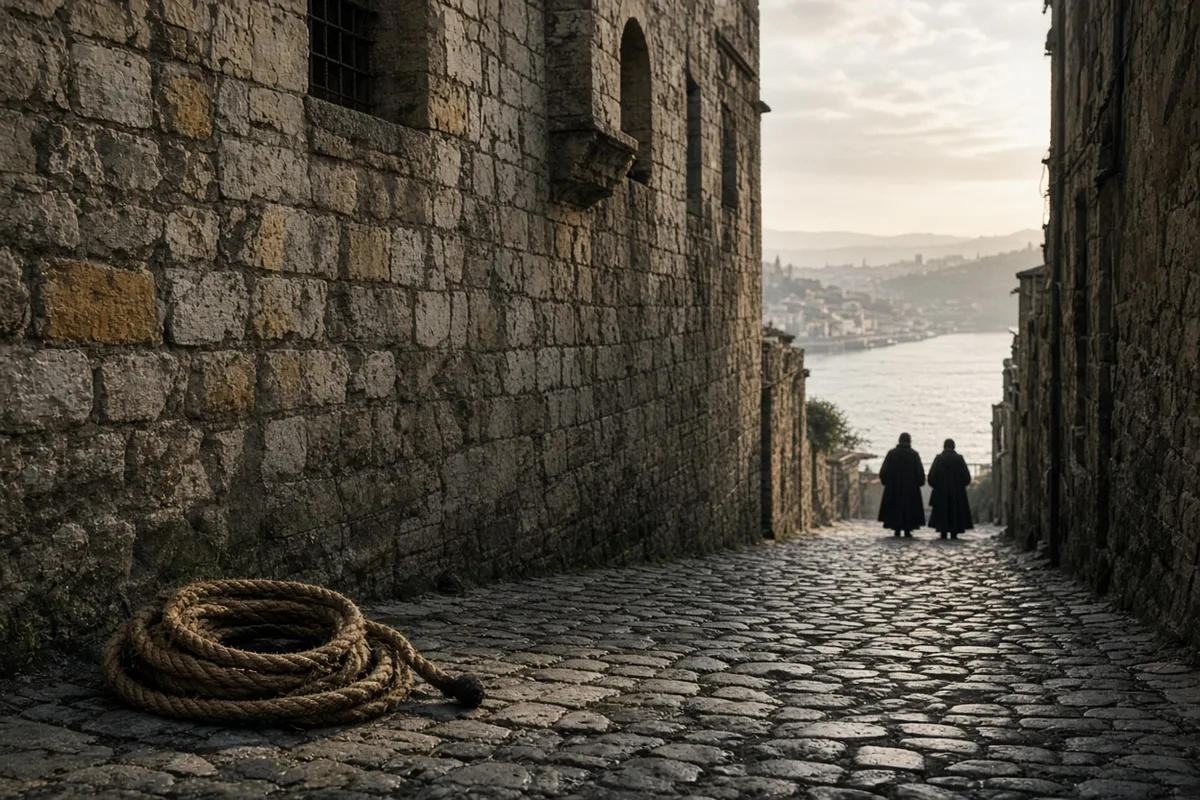 After reaching the ground, John fled through the streets of Toledo and found shelter with sympathetic nuns.